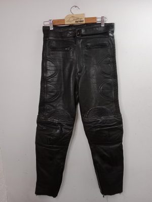 Bikers Leather Pants Black M L