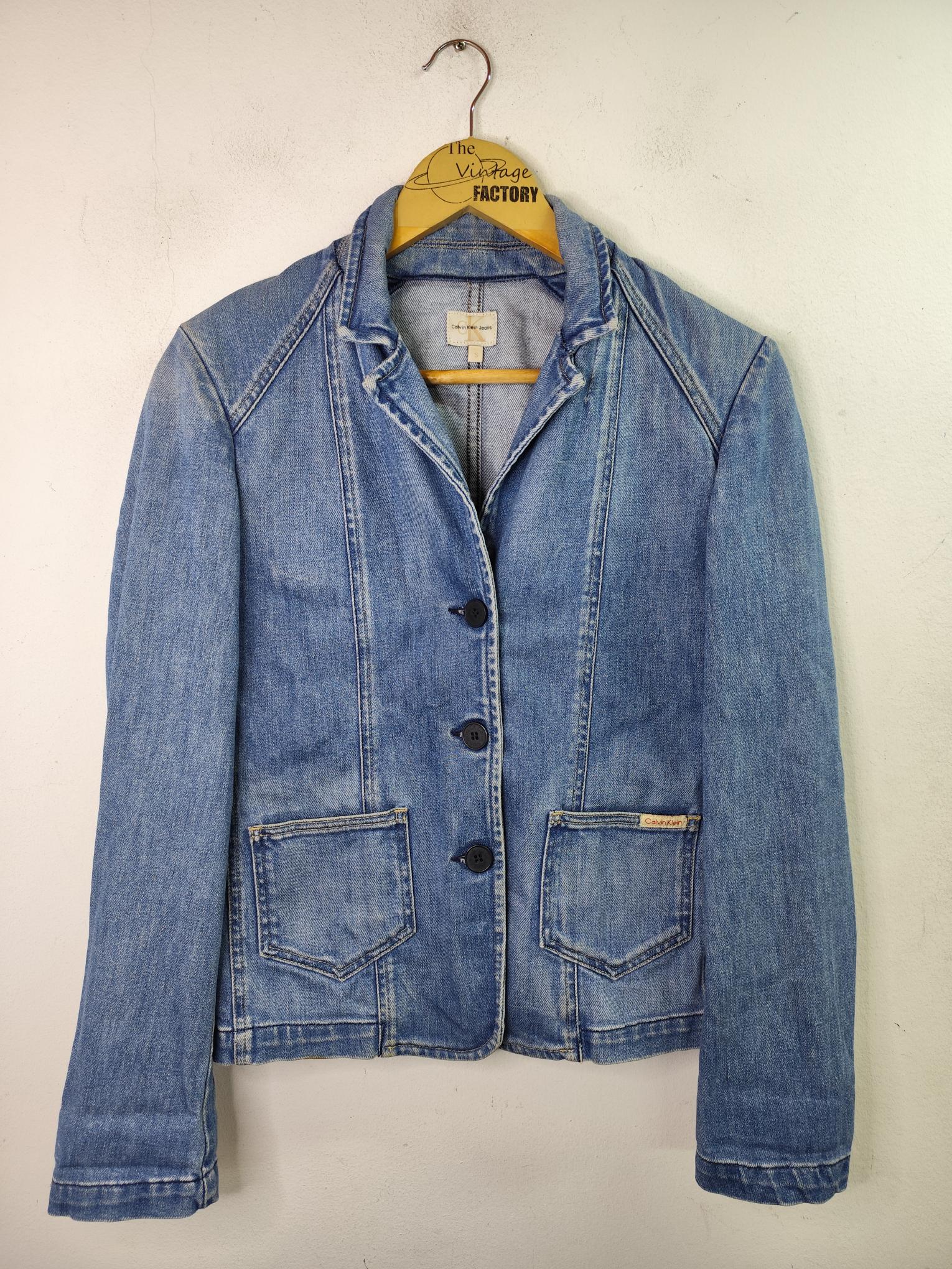 Calvin Klein Jeans Vintage 00s Y2K Denim Jacket Light Blue M
