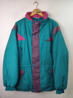 Lineasci vintage 80s anorak Aqua blue & Violet XL XXL