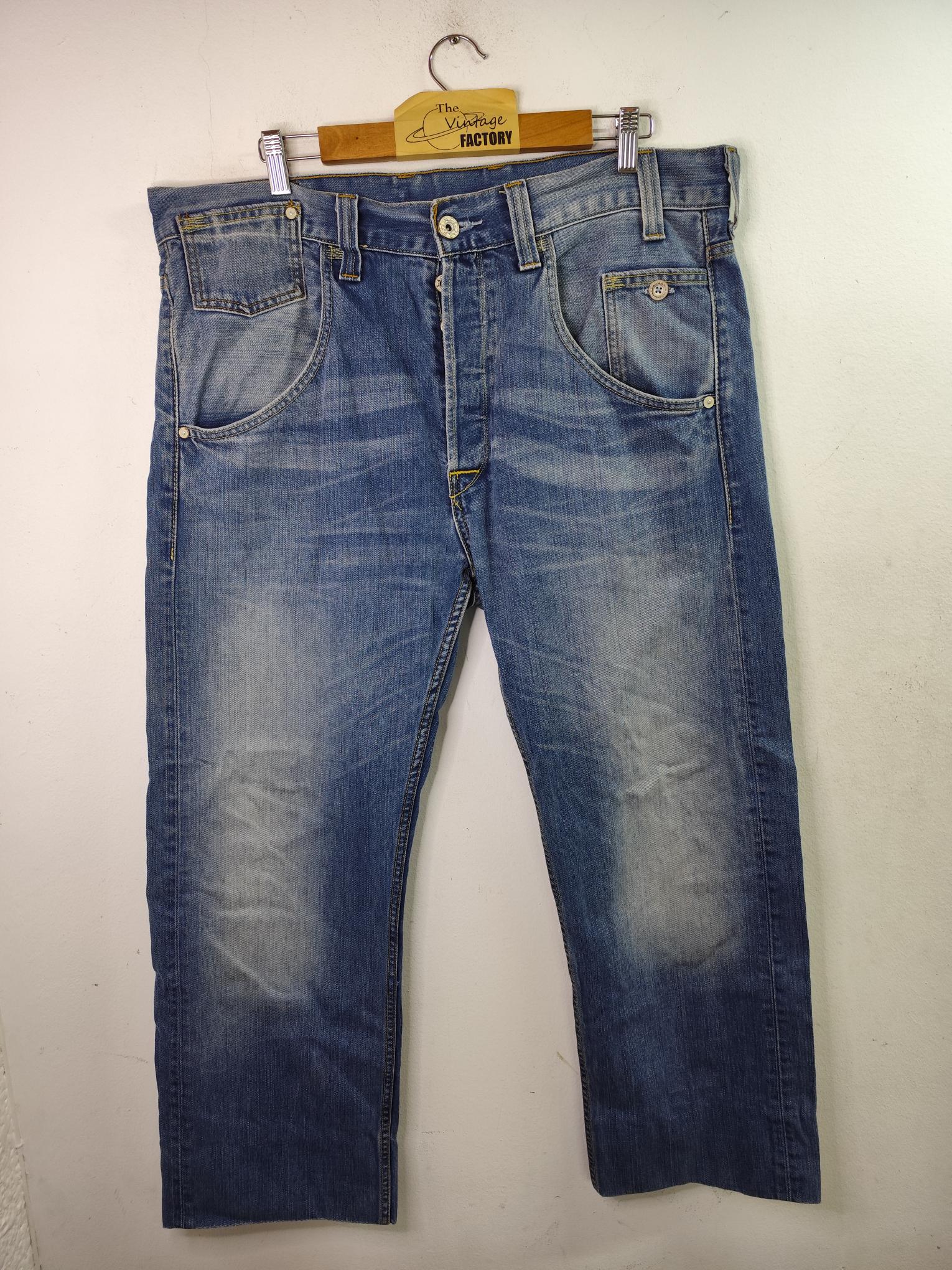 Levi's 533 Denim jeans pants straight Worn blue 48 XXL