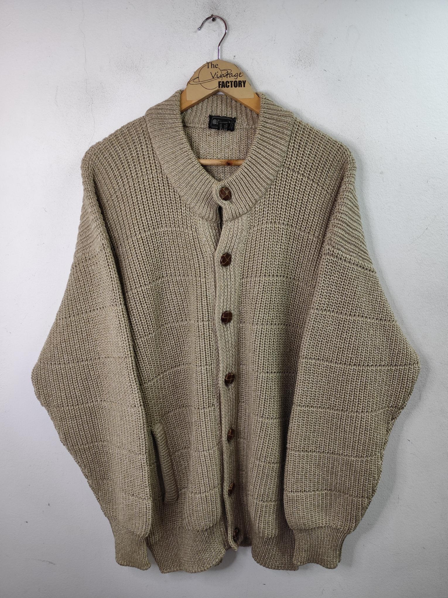 Ermenegildo Zegna Knitted cardigan vintage Wool & Beige XL XXL