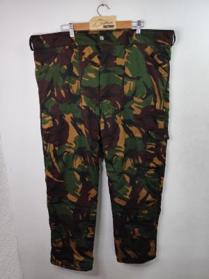 Cargo snow pants vintage militar print Green & Brown 58 XXXL