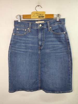 Levi's Classic Pencil Skirt Light Blue midi M L
