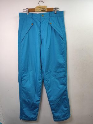 Snow pants vintage blue zipper & pockets L XL