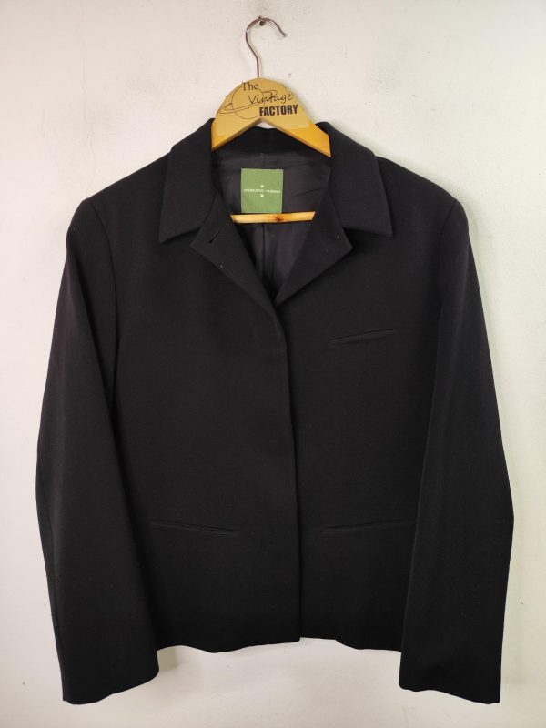 Roberto Verino Wool Black Blazer & Buttons L