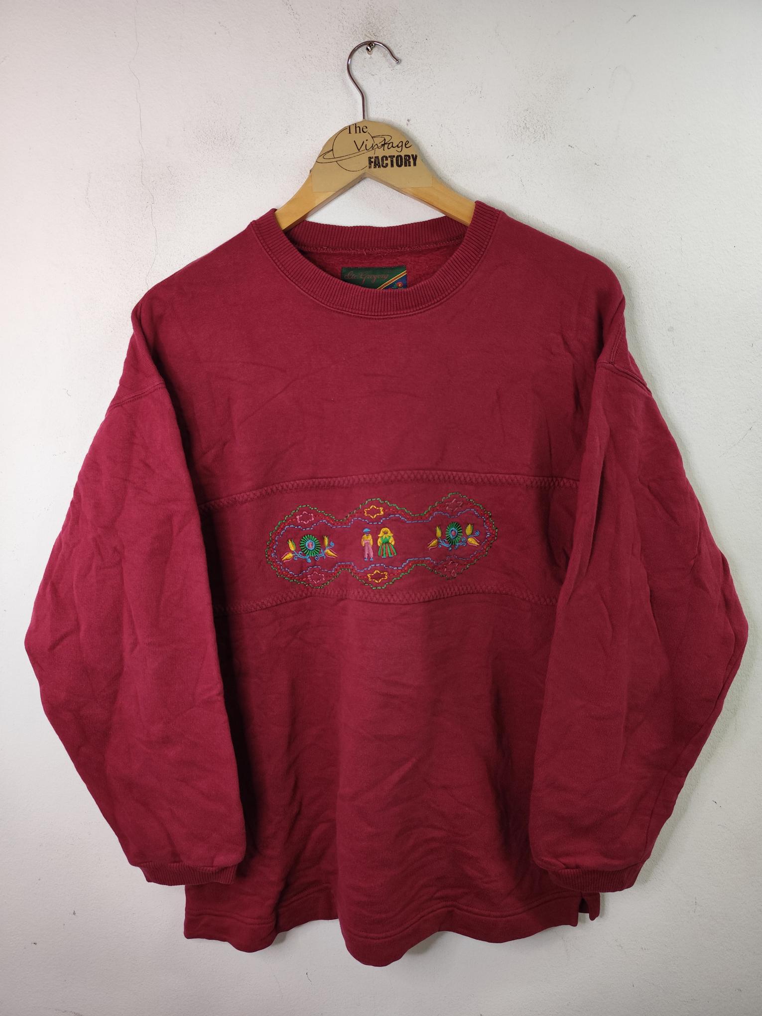 Gregory Hoodie vintage 80s bordeaux embroided XL XXL