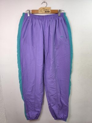 Etirel Track pants vintage 80s lilac and aqua blue M L
