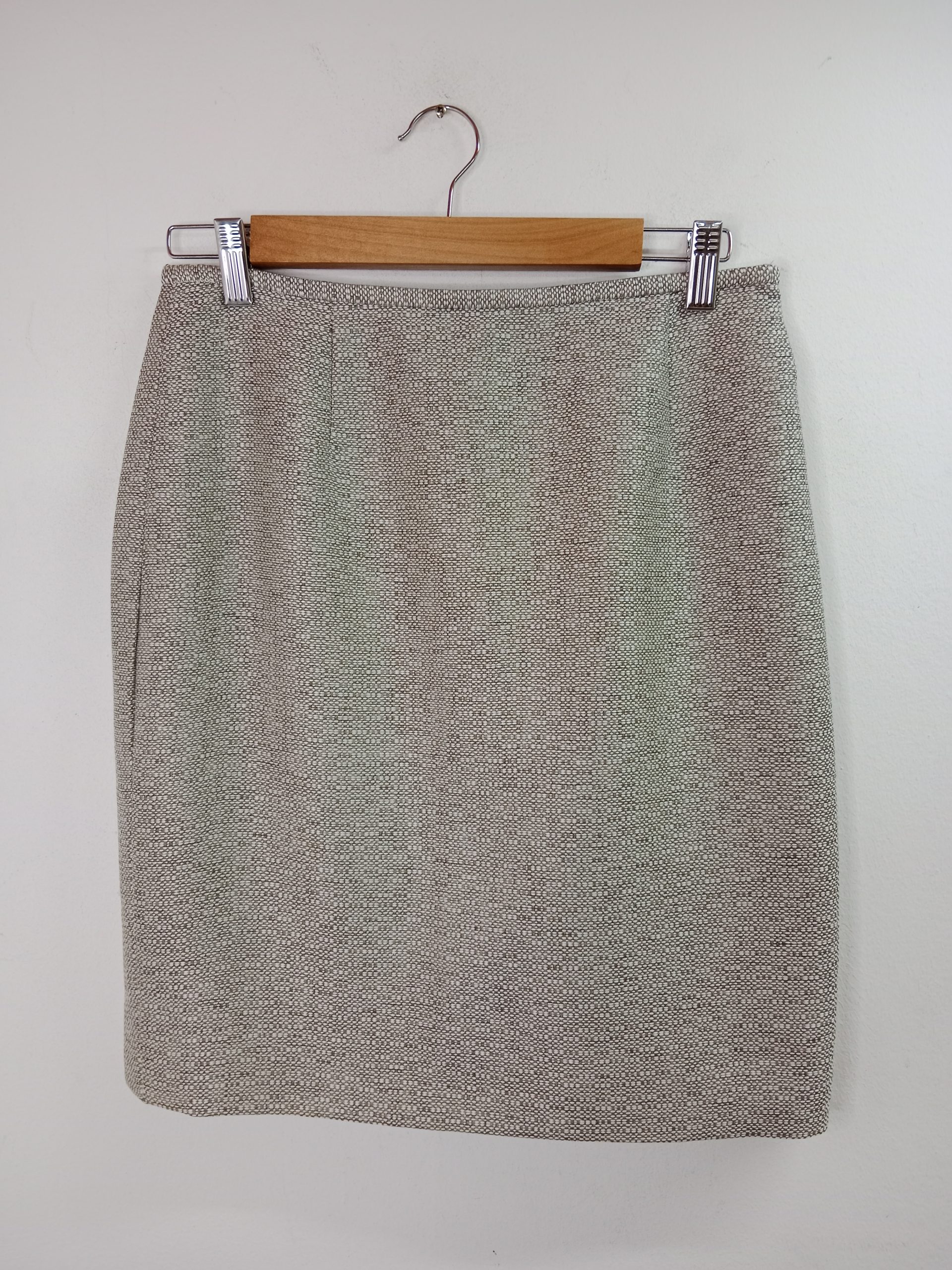 Calvin Klein Short Skirt White & Khaki Green S M