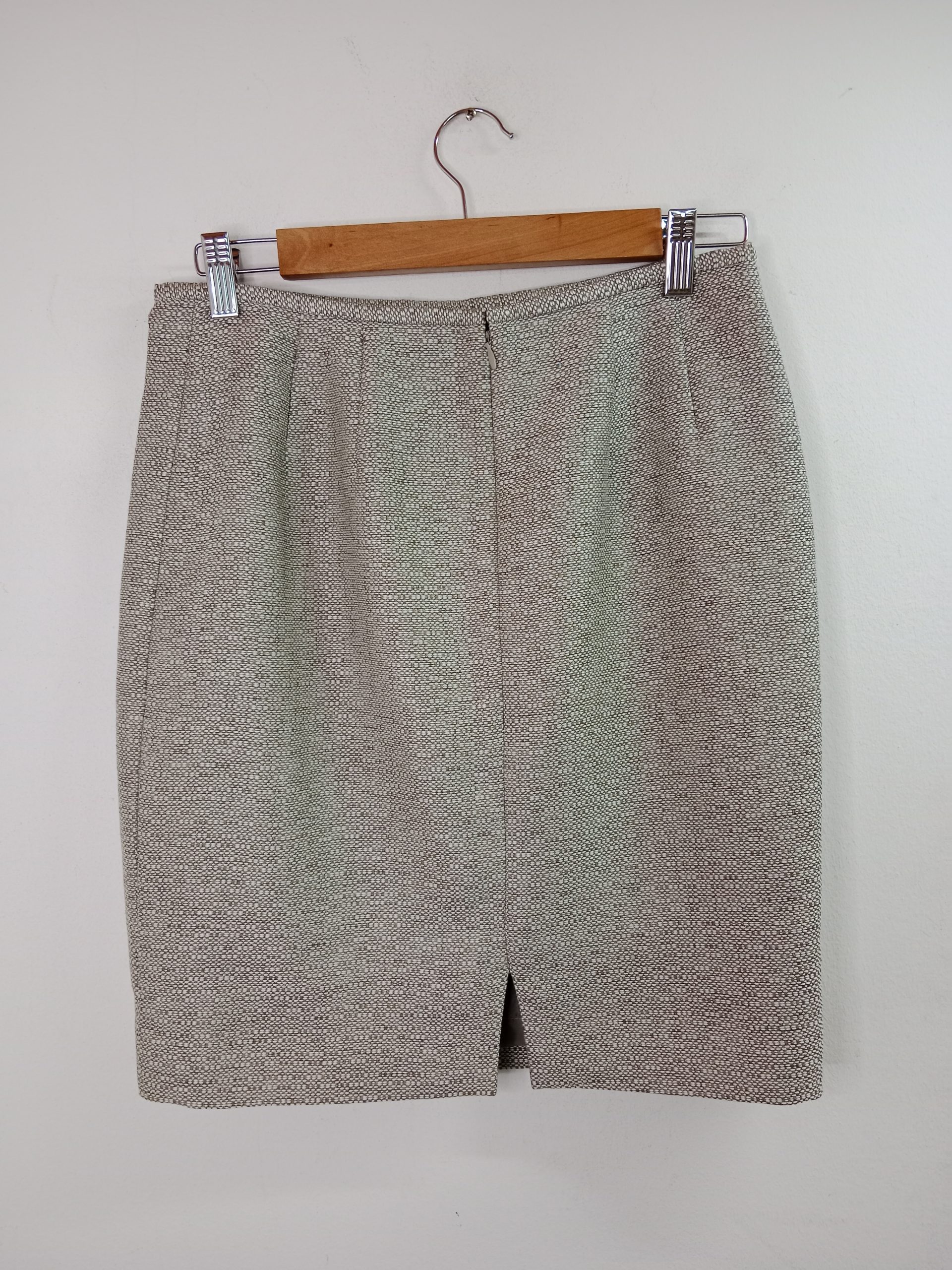 Calvin Klein Short Skirt White & Khaki Green S M - Imagen 2
