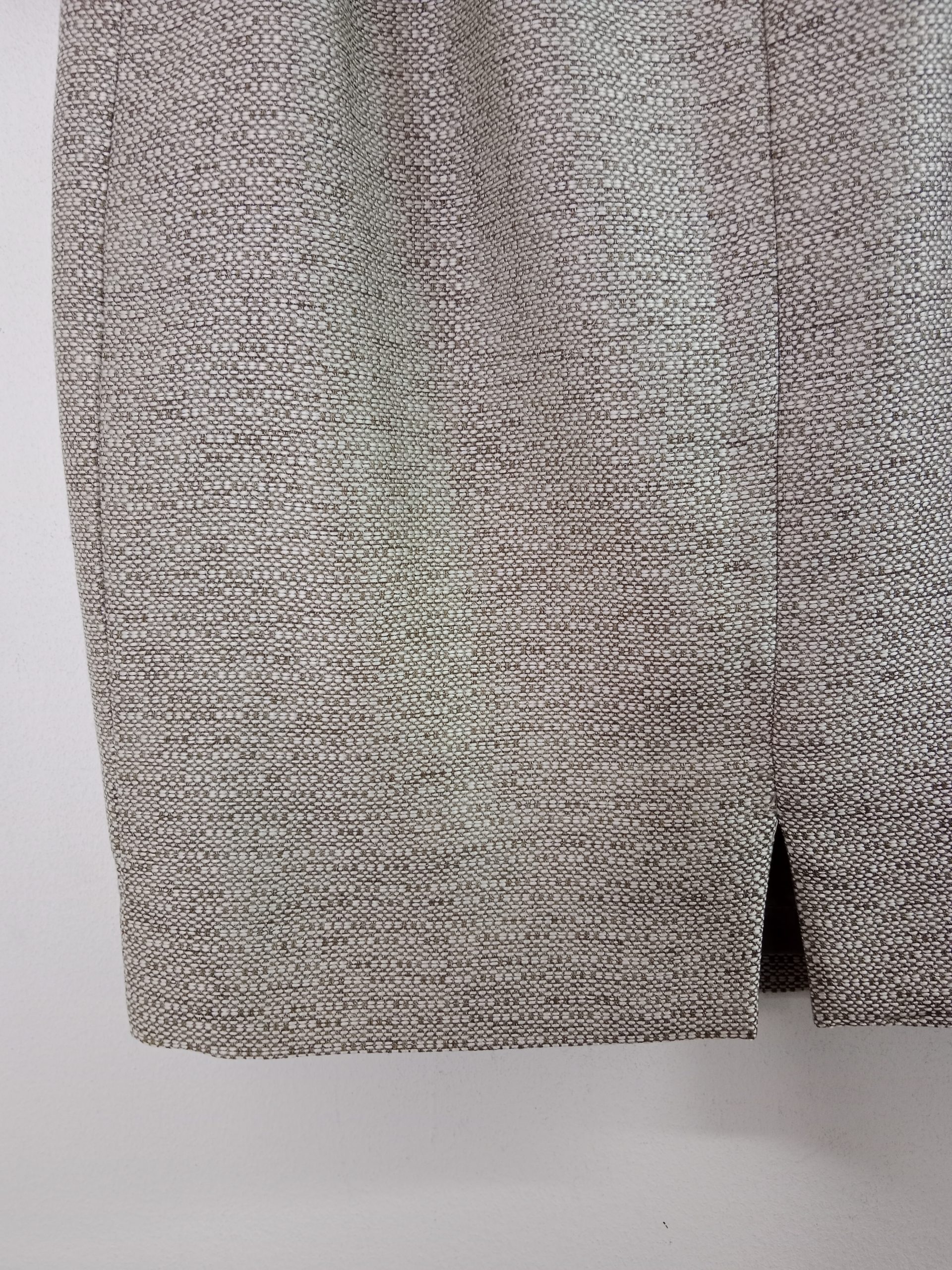 Calvin Klein Short Skirt White & Khaki Green S M - Imagen 3