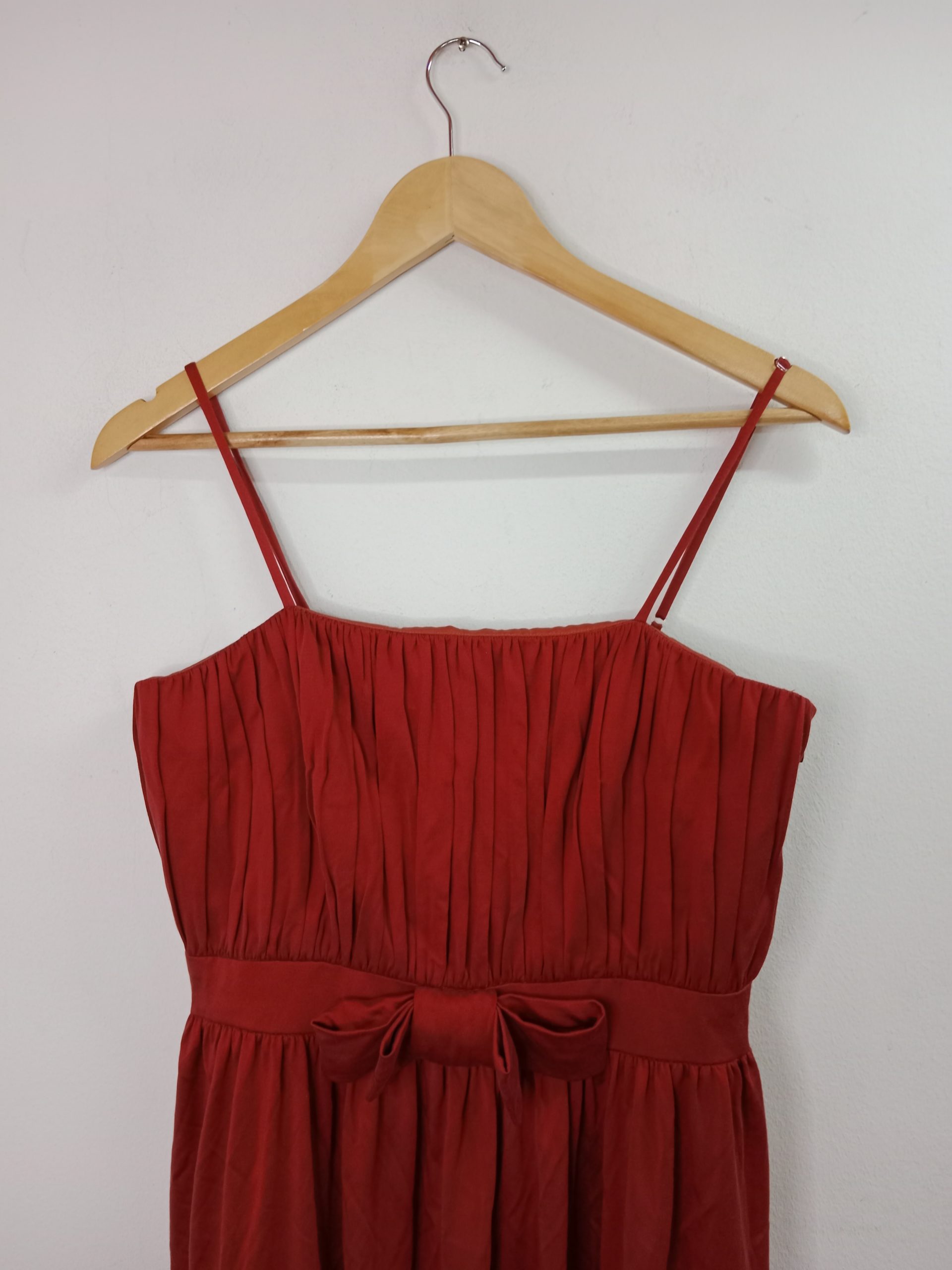 Antonio Pernas Vintage Bow Party Tank Dress Red midi L - Imagen 2