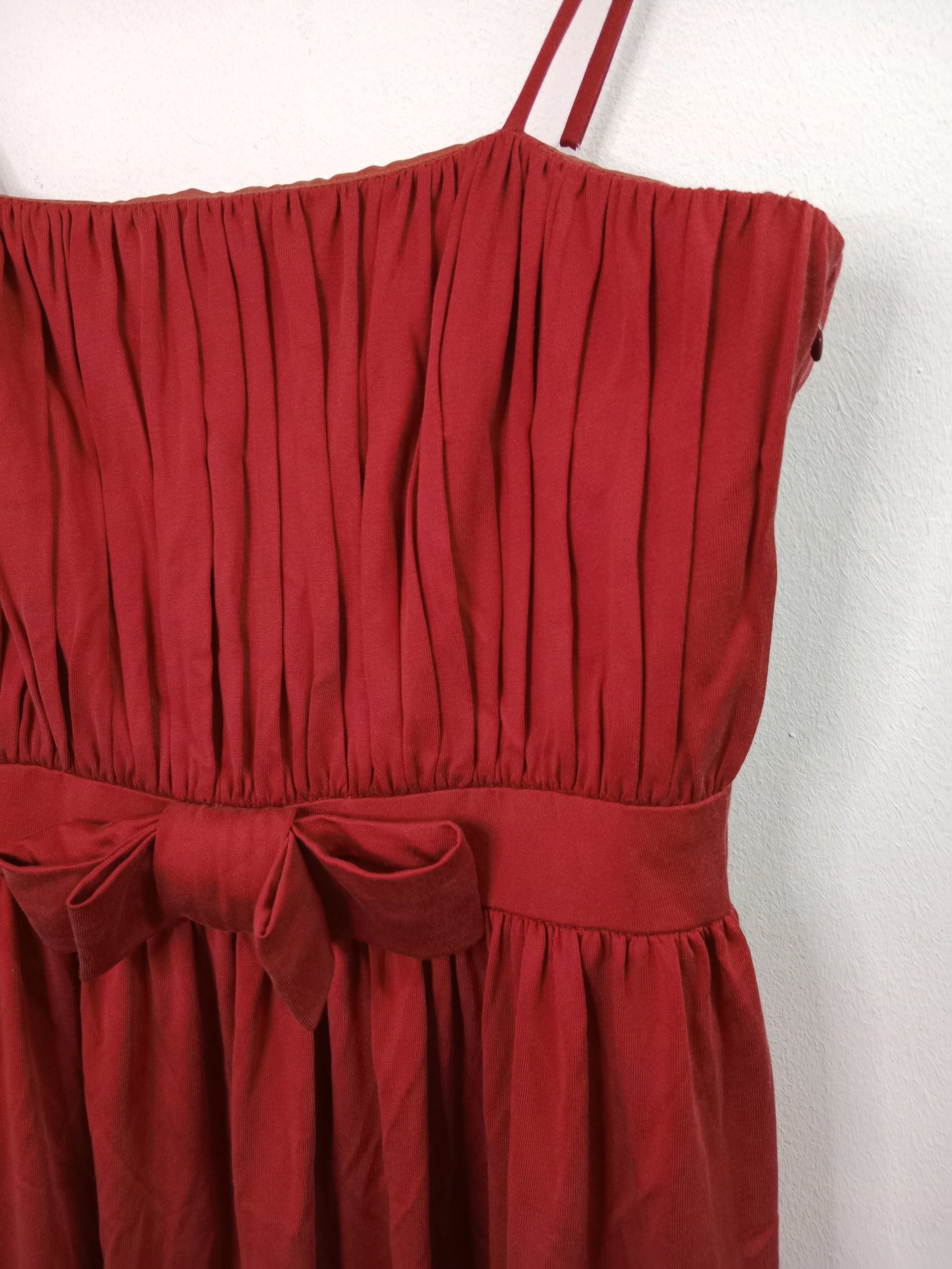 Antonio Pernas Vintage Bow Party Tank Dress Red midi L - Imagen 3
