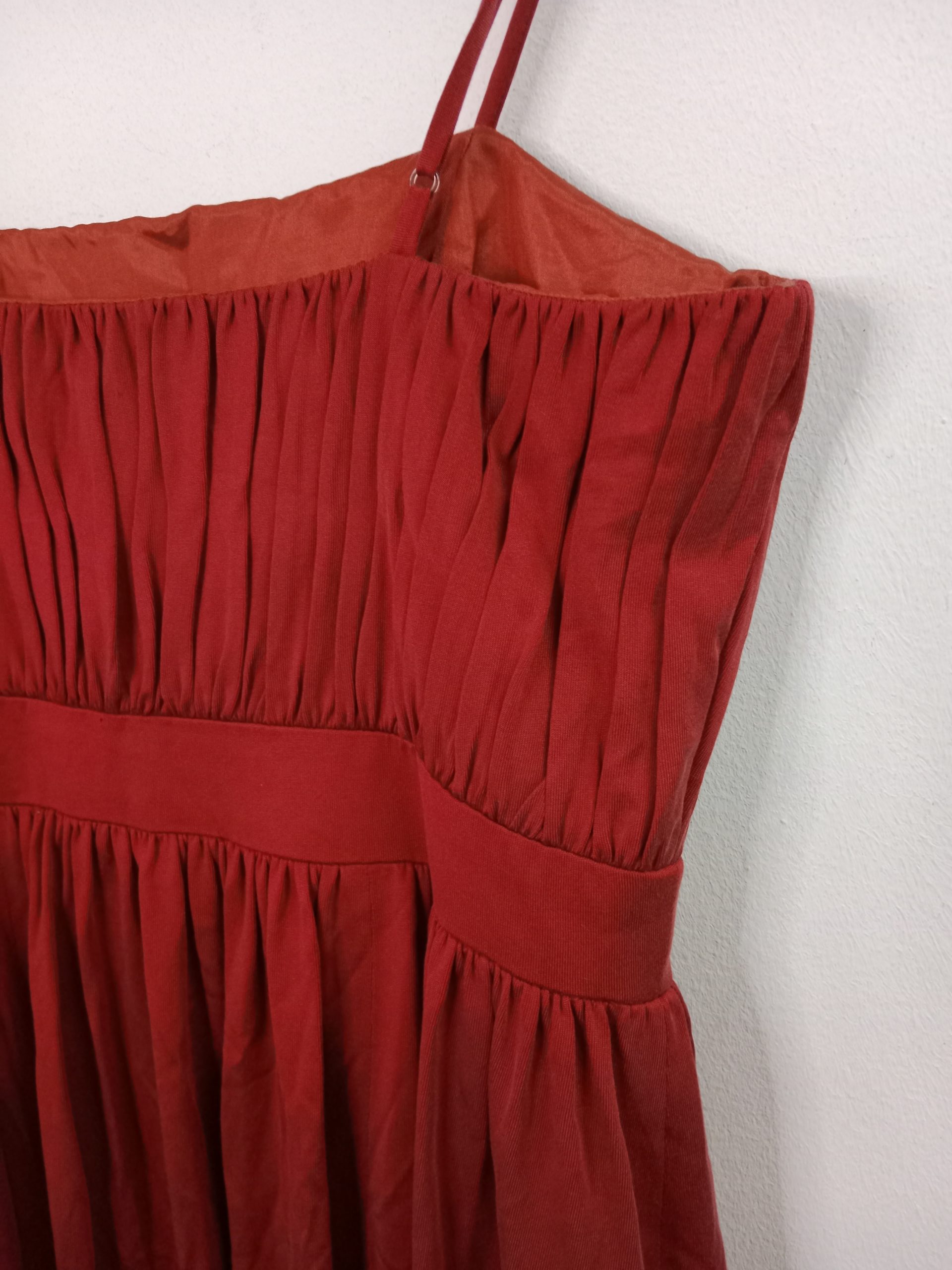 Antonio Pernas Vintage Bow Party Tank Dress Red midi L - Imagen 5