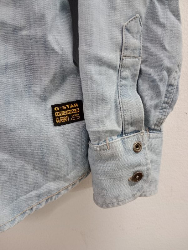 G-Star Raw Denim Shirt Light Blue S - Imagen 3