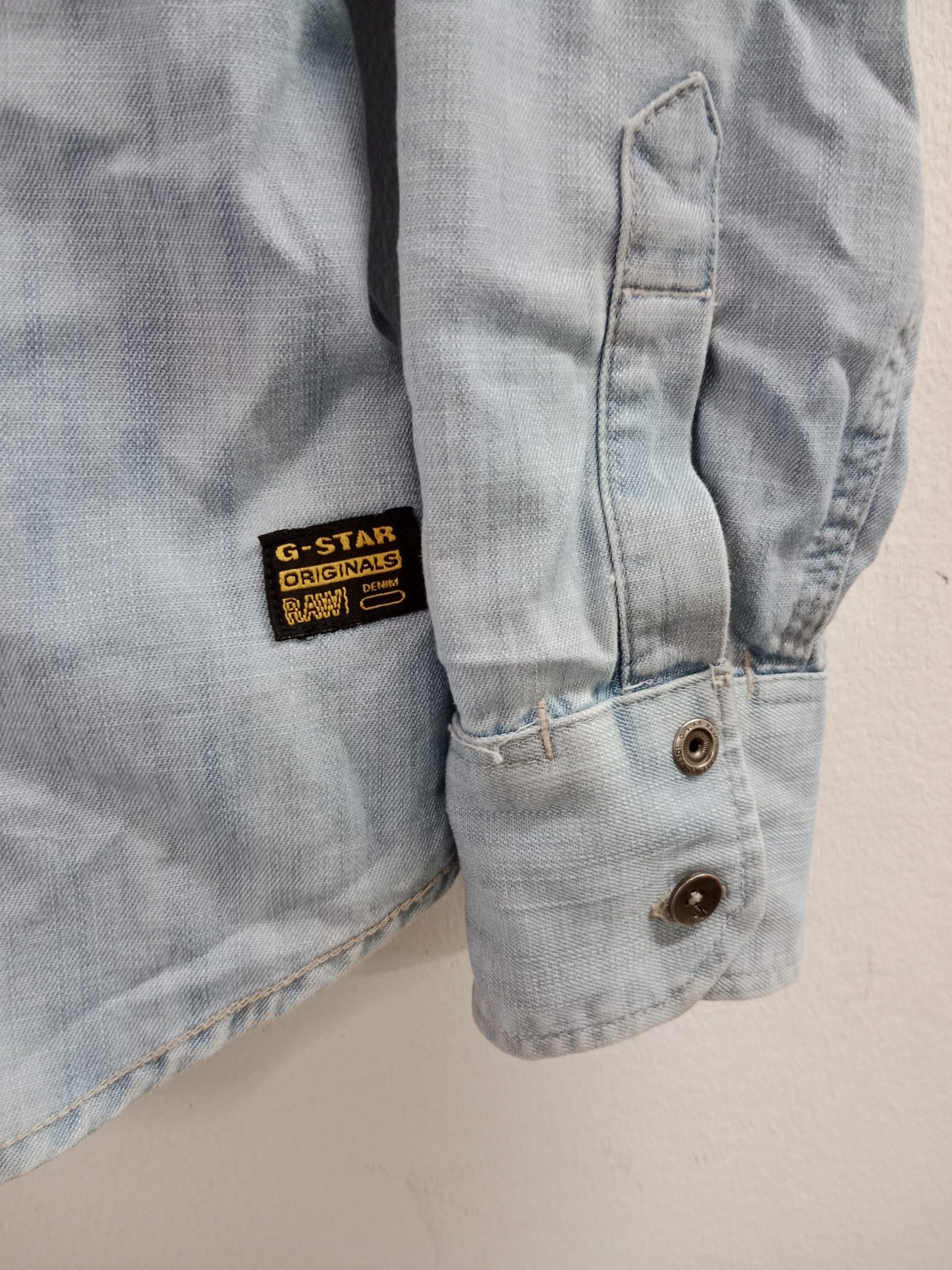 G-Star Raw Denim Shirt Light Blue S - Imagen 3