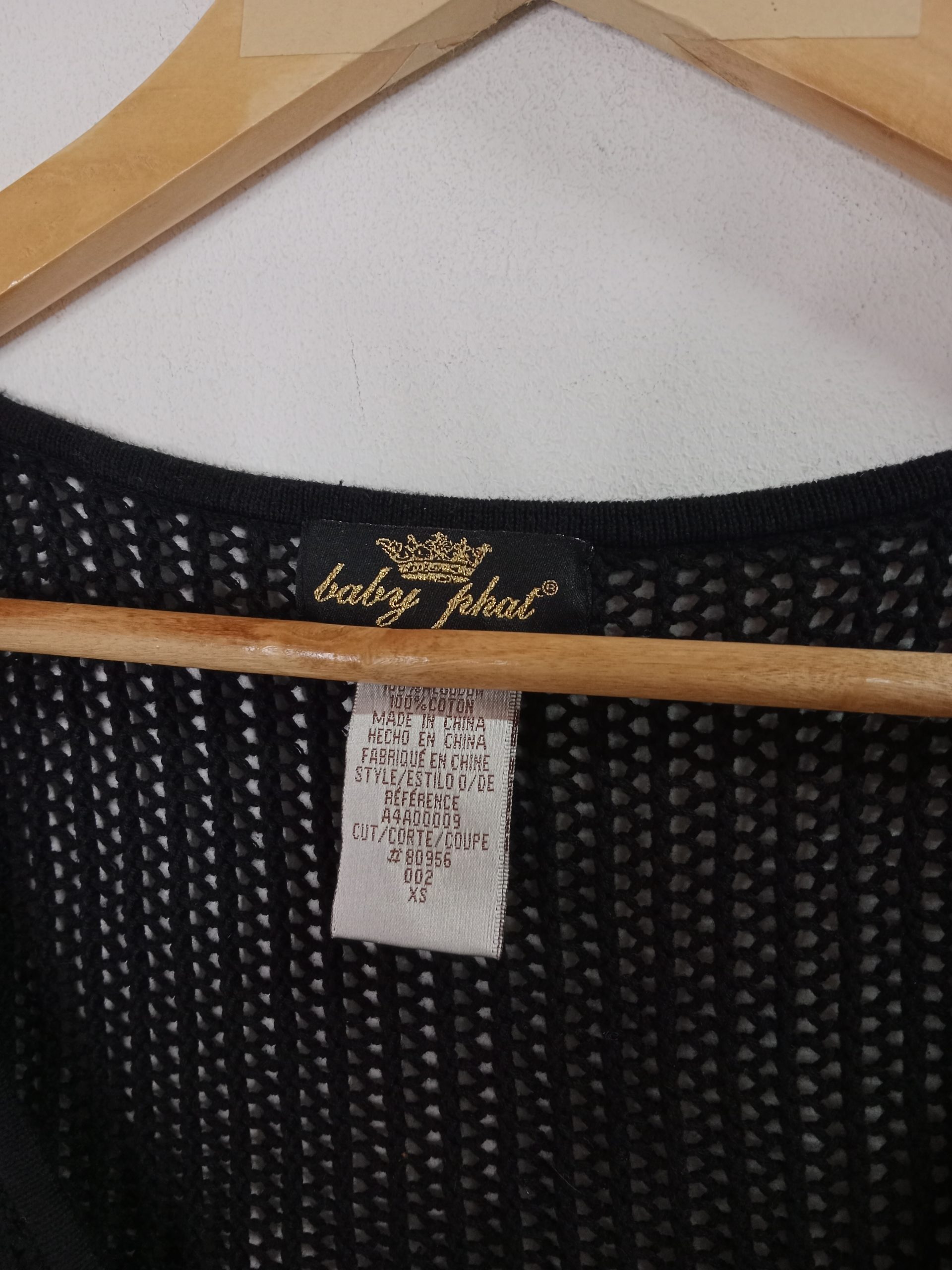 Baby Phat Vintage Y2K Knitted Tank Sweater Black NEW S - Imagen 2
