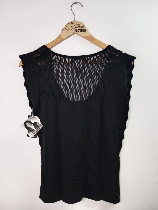 Baby Phat Vintage Y2K Knitted Tank Sweater Black NEW S - Imagen 3