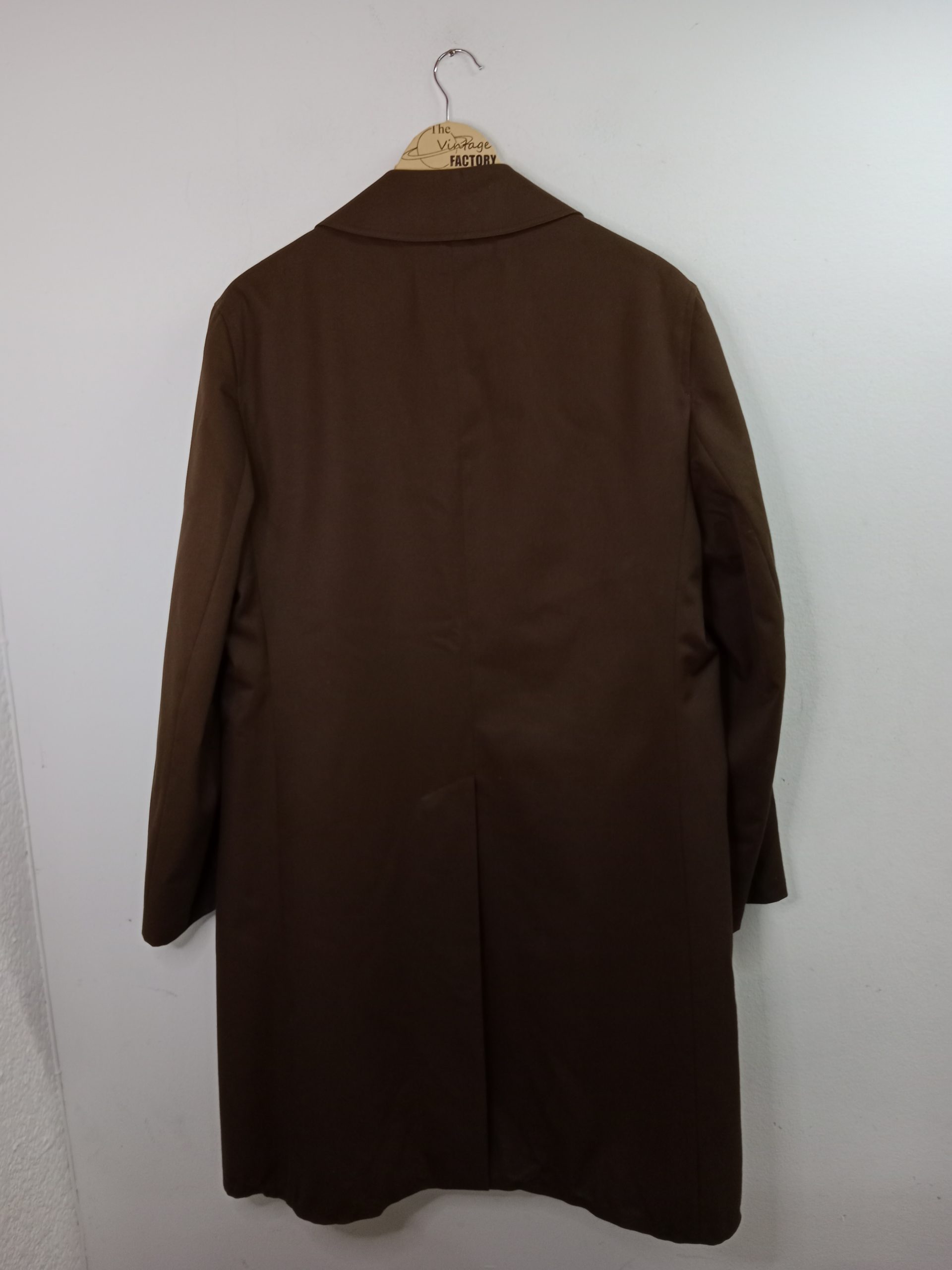 Burberrys Vintage Trench Coat Dark Brown & Buttons M L - Imagen 3