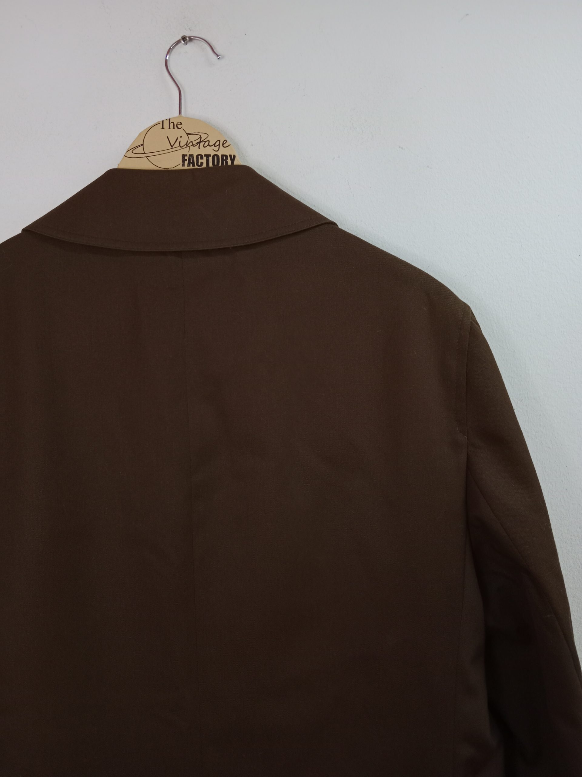 Burberrys Vintage Trench Coat Dark Brown & Buttons M L - Imagen 4