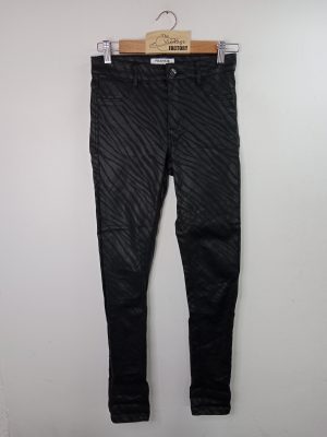 Dorothy Perkins Skinny Frankie Pants Zebra Print Black XS S