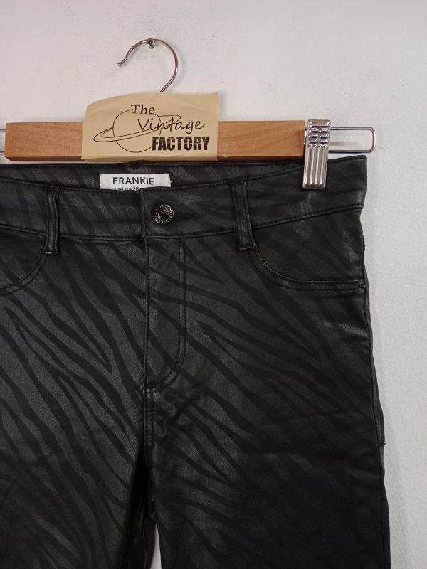 Dorothy Perkins Skinny Frankie Pants Zebra Print Black XS S - Imagen 2