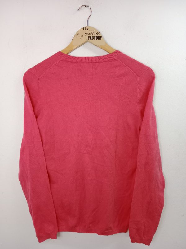 Tommy Hilfiger Knitted Sweater V-neck Dark Pink M - Imagen 4
