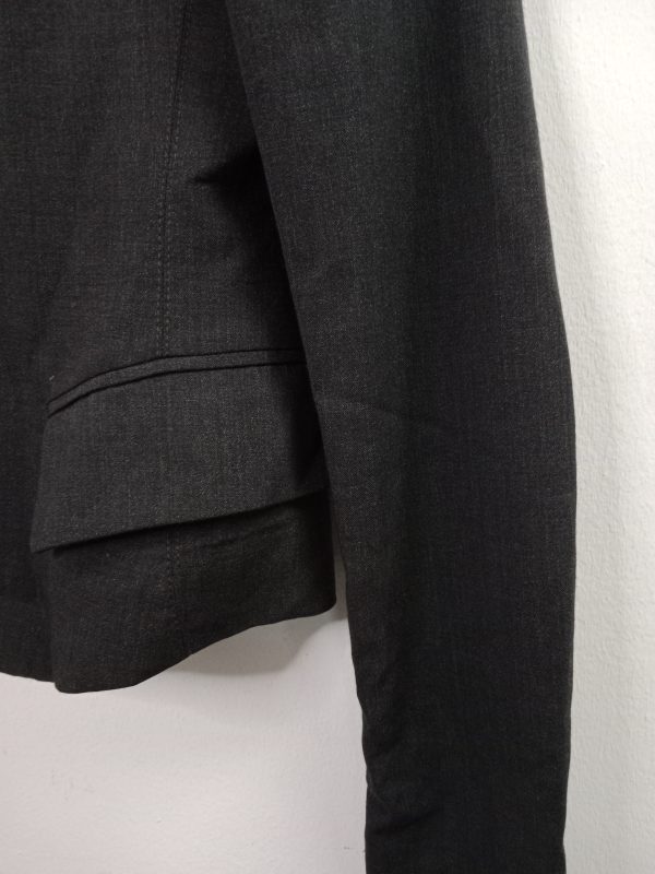 Patrizia Pepe Blazer Vintage Wool Dark Gray Short & Long Sleeve M - Imagen 3