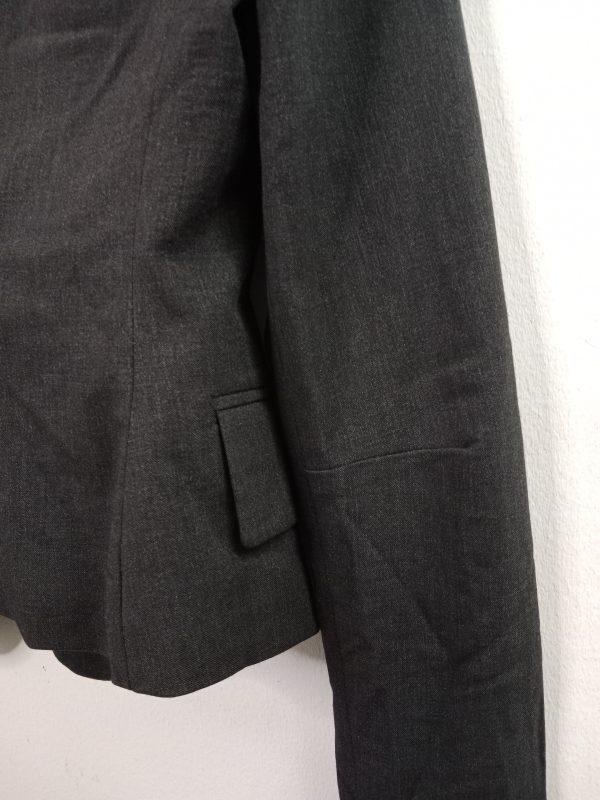 Patrizia Pepe Blazer Vintage Wool Dark Gray Short & Long Sleeve M - Imagen 4