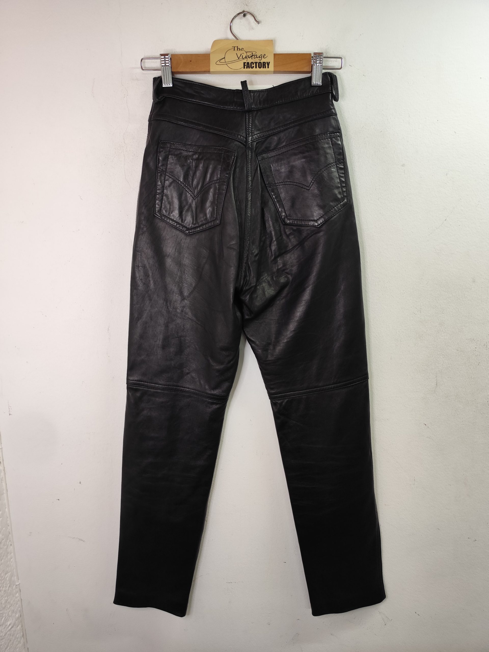 Manuel Herrero Lamb Leather Pants Vintage Black & Tight XS - Imagen 3
