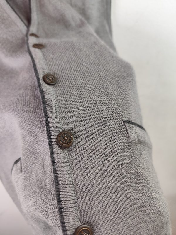 Colmar Knitted vest vintage wool Grey & Buttons L XL - Imagen 3