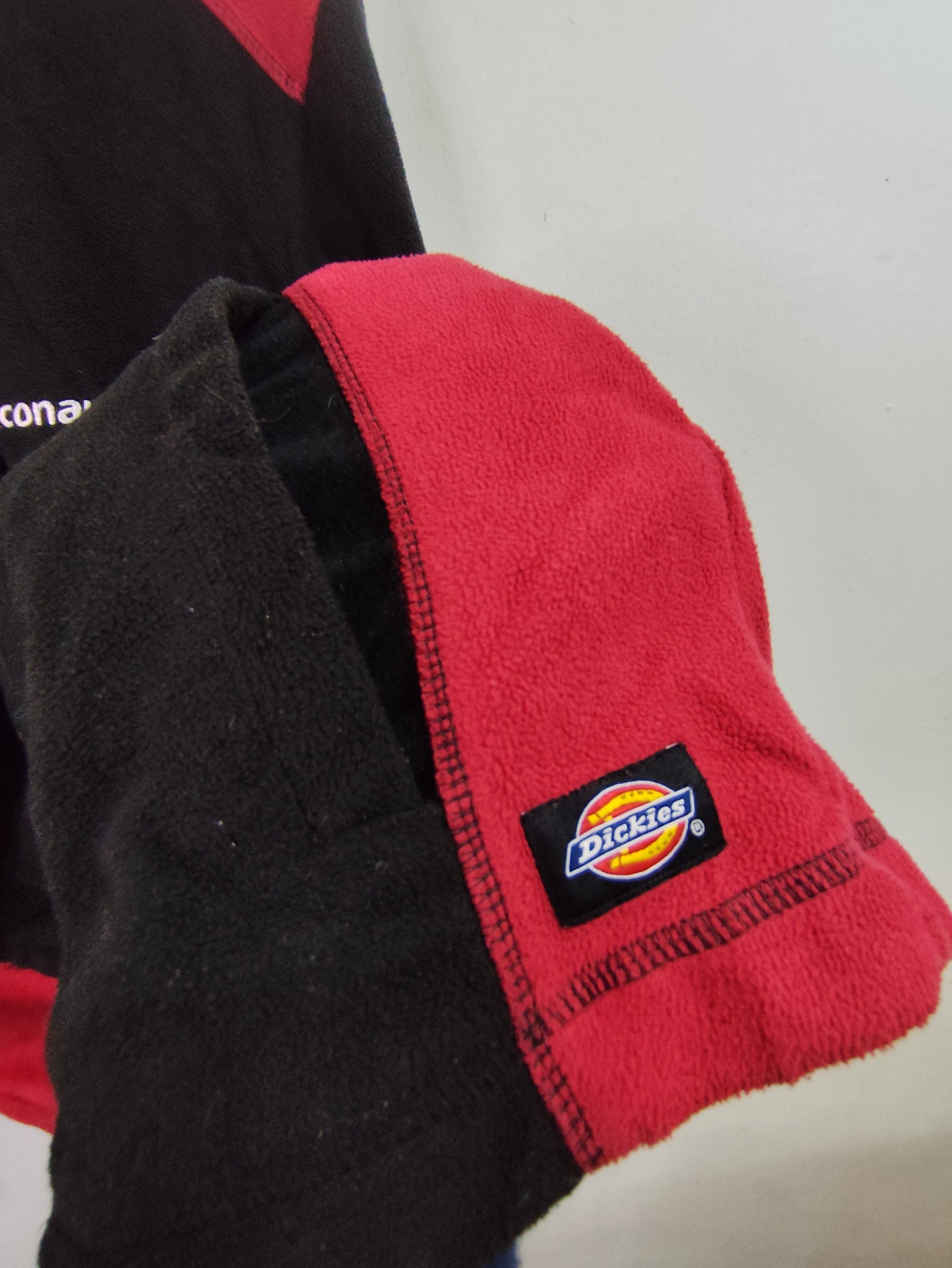 Dickies Fleece work Briconautas half Zipper black & red L - Imagen 2