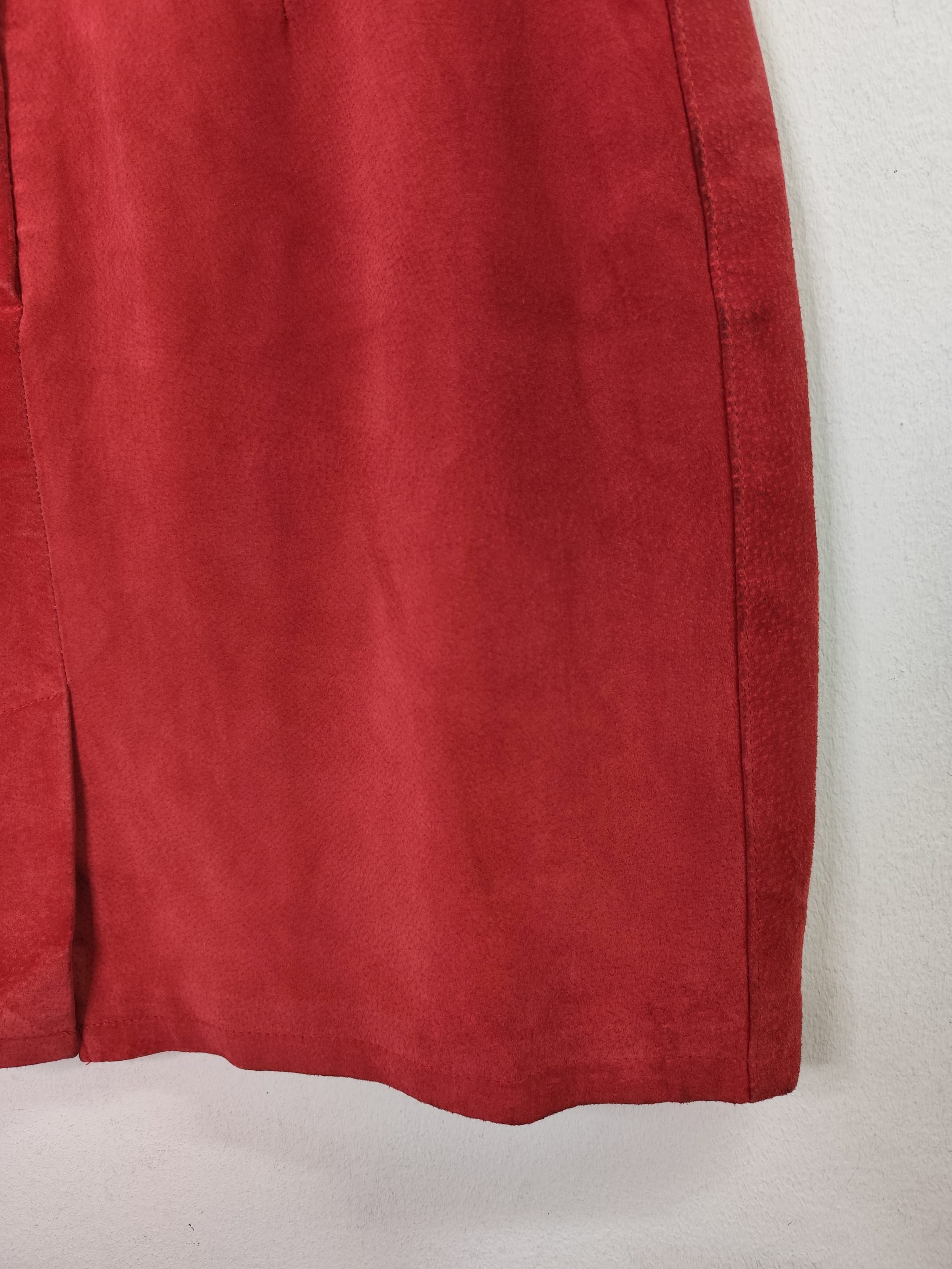 Global Identity Suede skirt vintage Red & Short XS S - Imagen 3