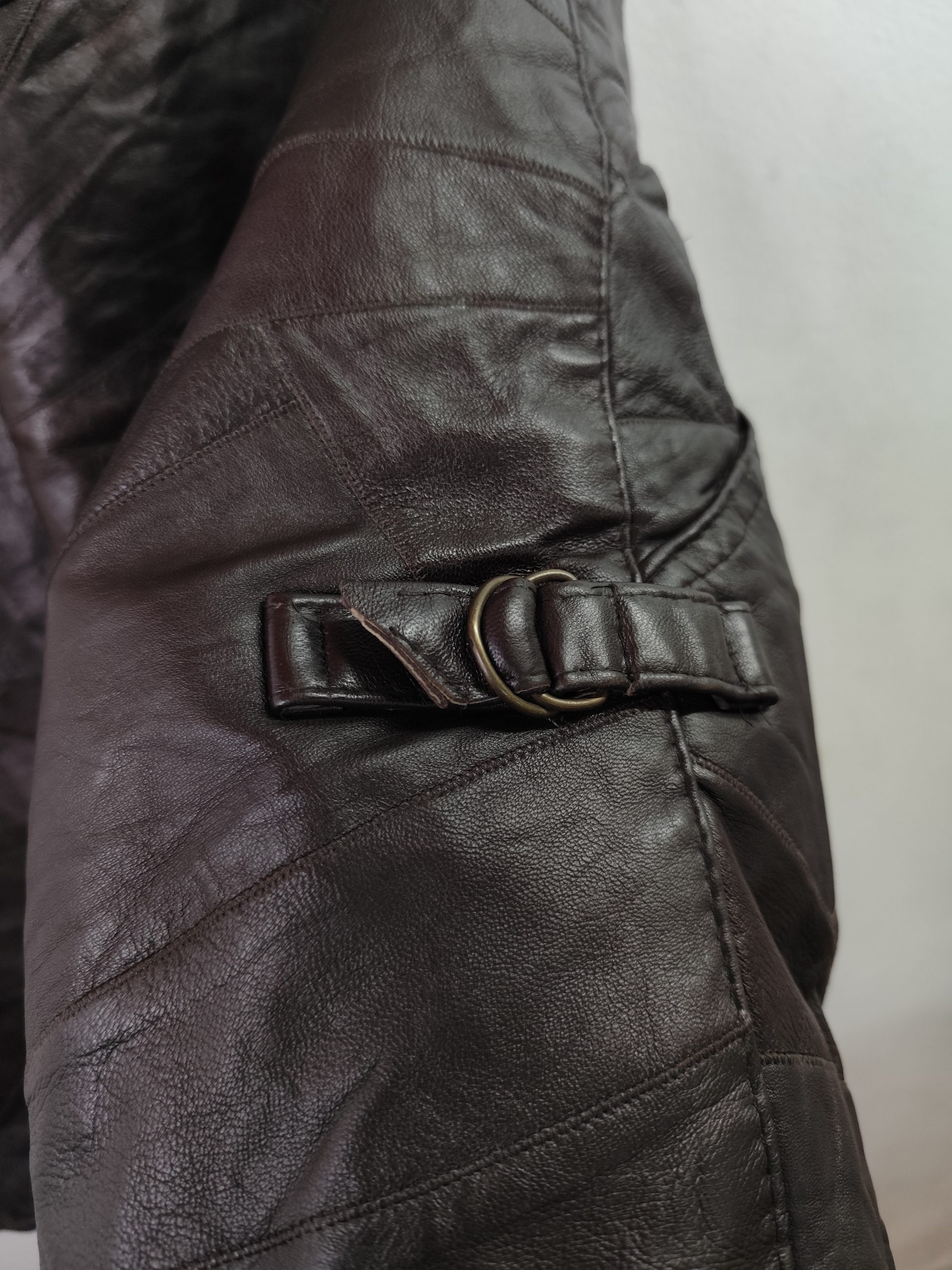 Italia Echtes Leder Leather Vintage Vest Dark Brown & Big Pockets XXL XXXL - Imagen 3