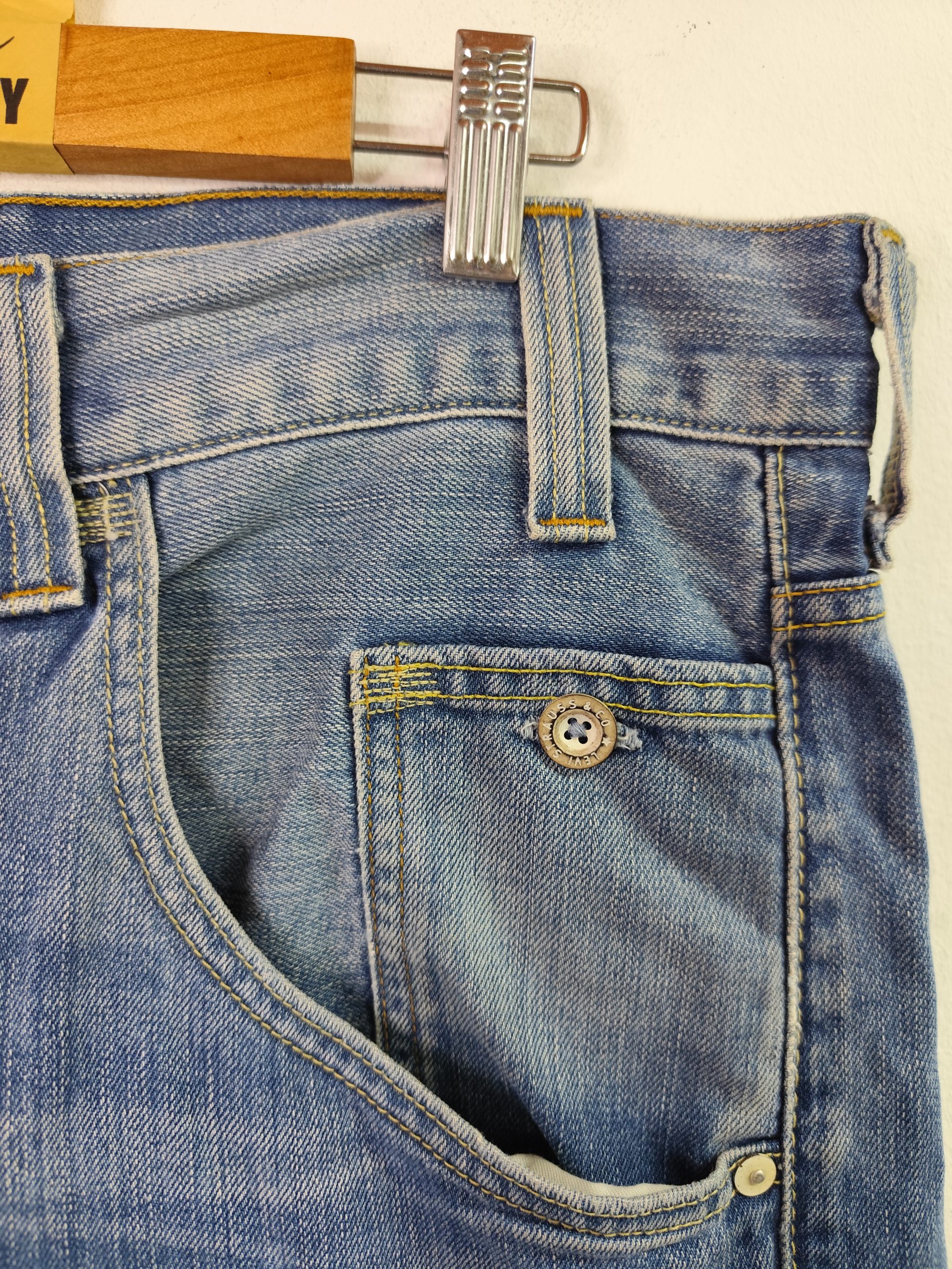 Levi's 533 Denim jeans pants straight Worn blue 48 XXL - Imagen 3