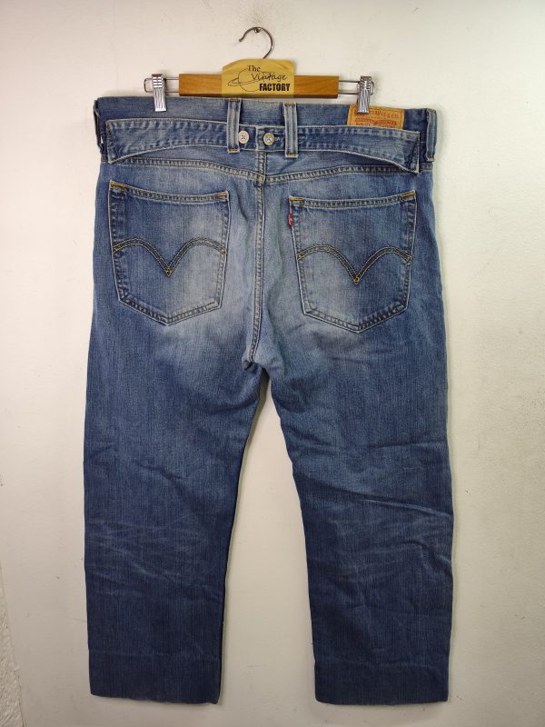 Levi's 533 Denim jeans pants straight Worn blue 48 XXL - Imagen 4
