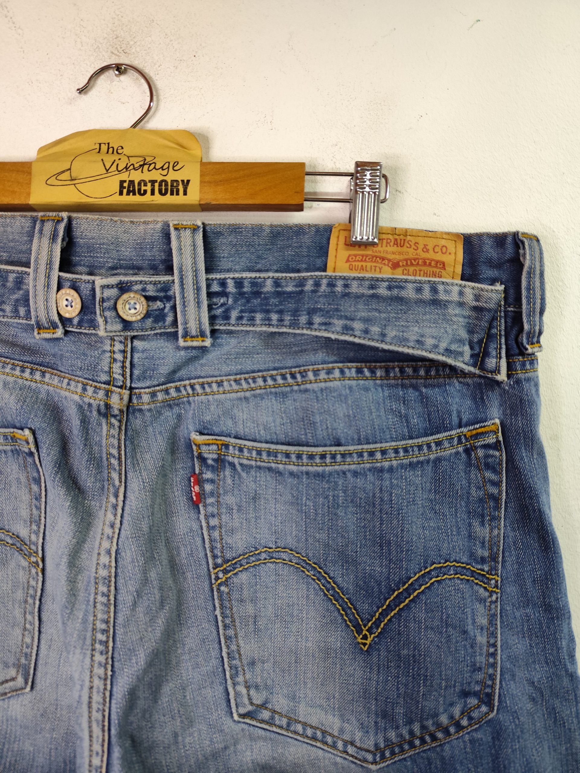 Levi's 533 Denim jeans pants straight Worn blue 48 XXL - Imagen 5