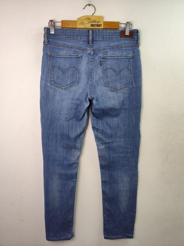 Levi's Demi curve jeans pants modern rise skinny Worn blue M - Imagen 3