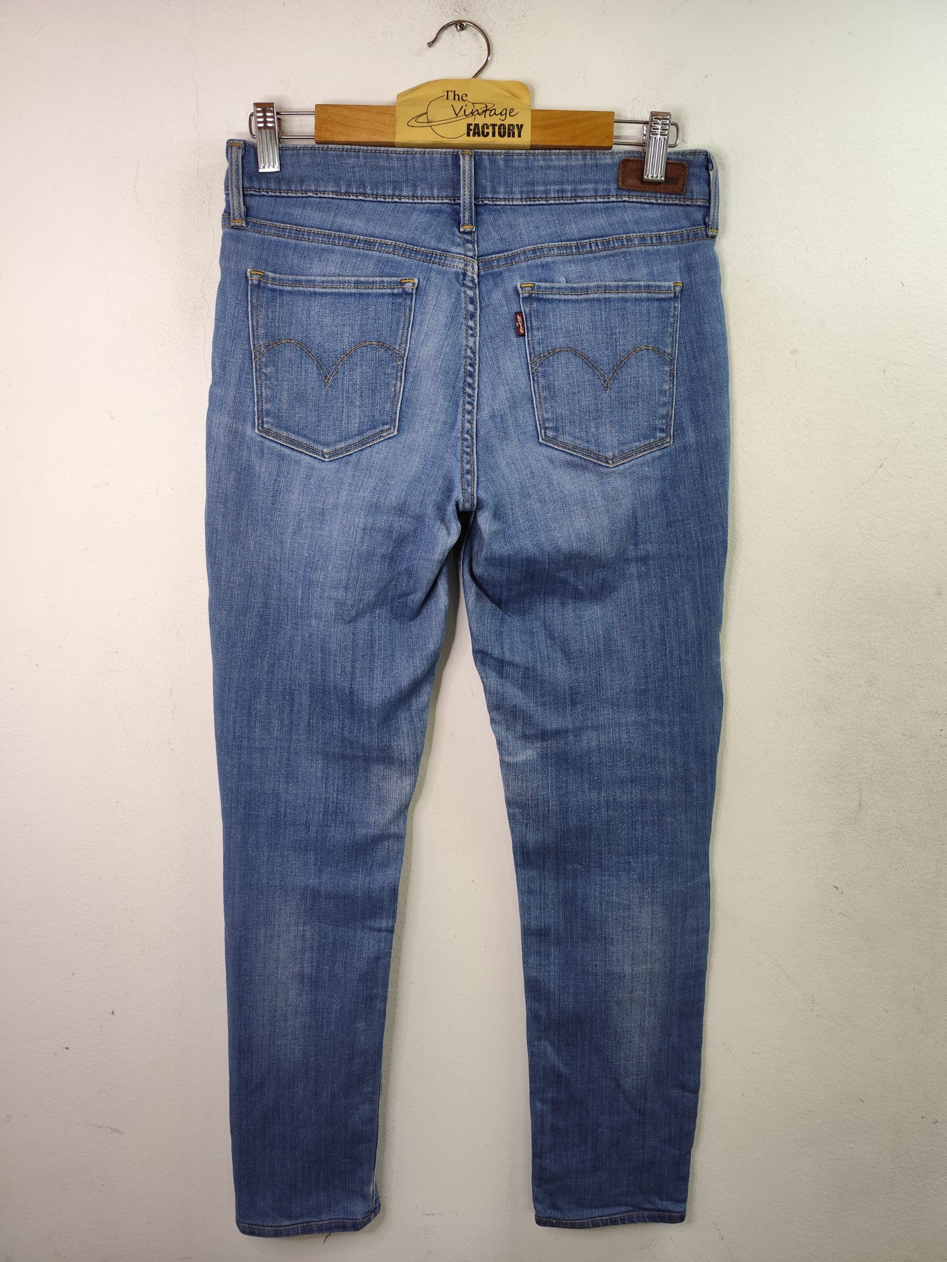 Levi's Demi curve jeans pants modern rise skinny Worn blue M - Imagen 3
