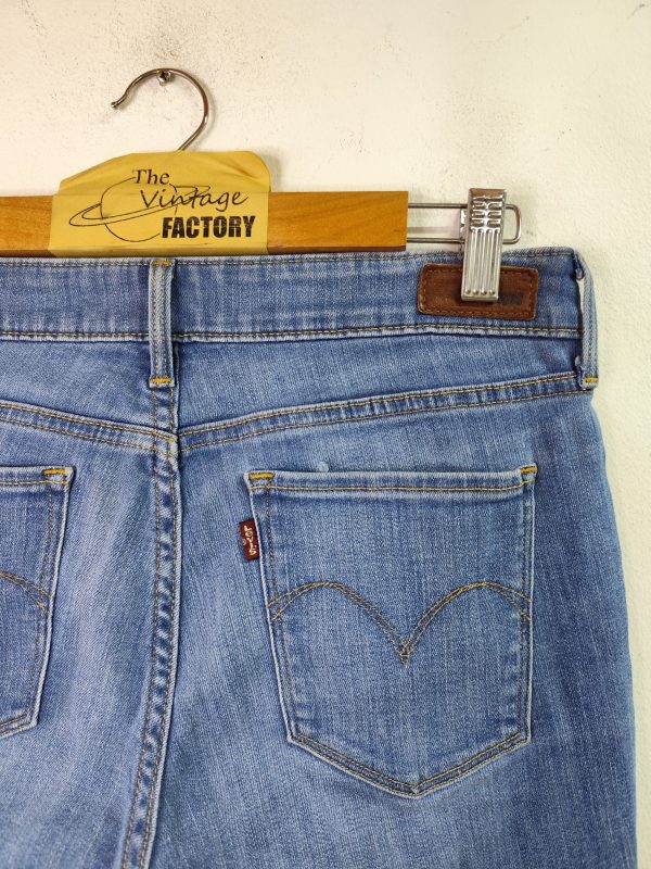 Levi's Demi curve jeans pants modern rise skinny Worn blue M - Imagen 4