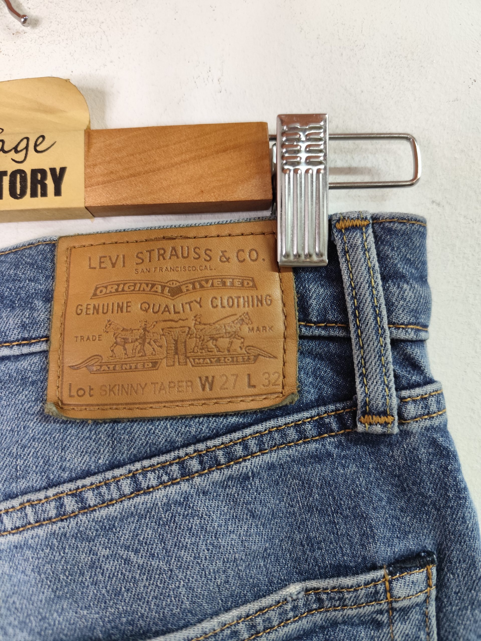 Levi's Jeans pants skinny tapper Worn blue S - Imagen 5