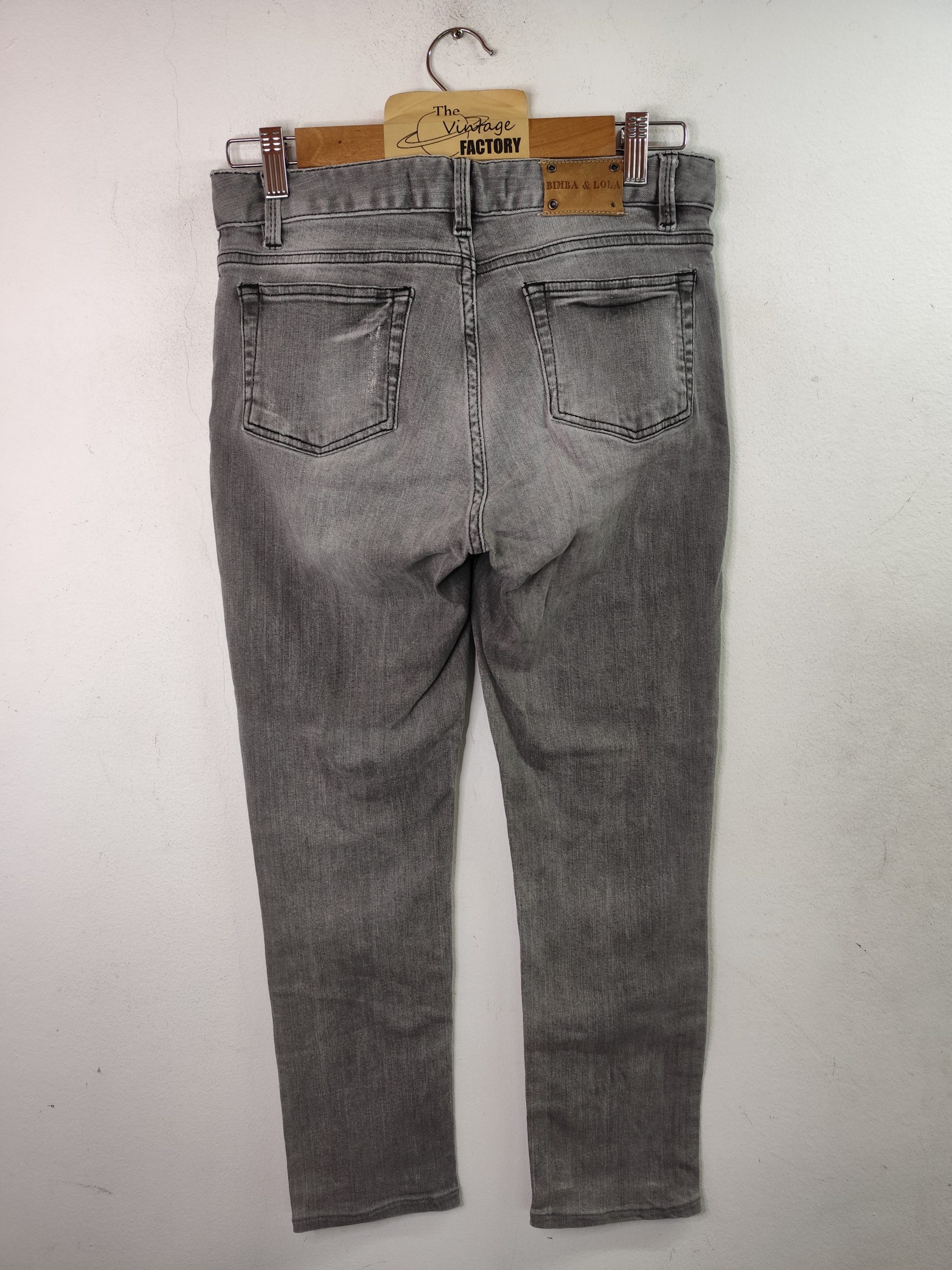 Bimba & Lola jeans pants vintage Tight & Worn grey M - Imagen 3