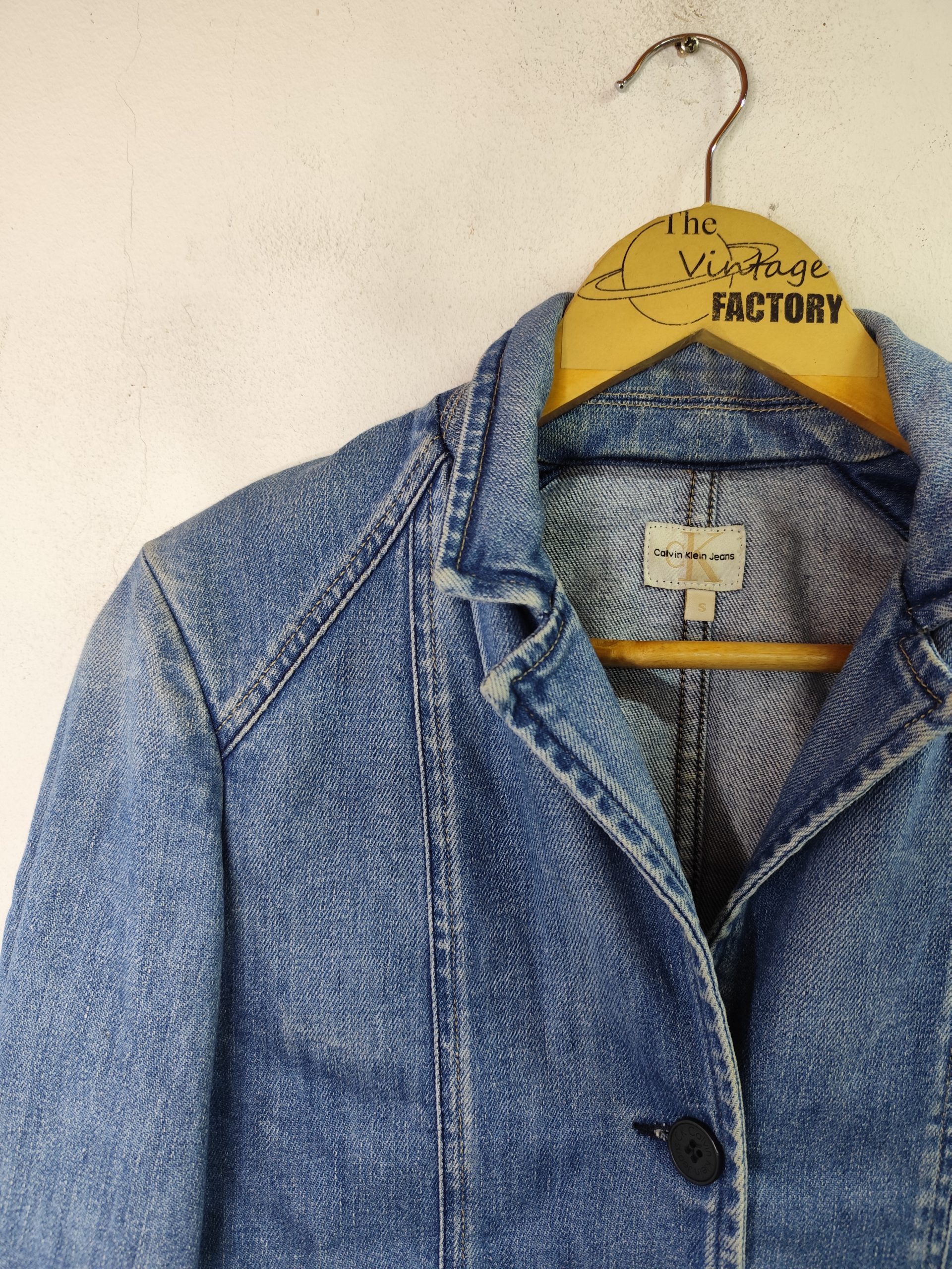 Calvin Klein Jeans Vintage 00s Y2K Denim Jacket Light Blue M - Imagen 2