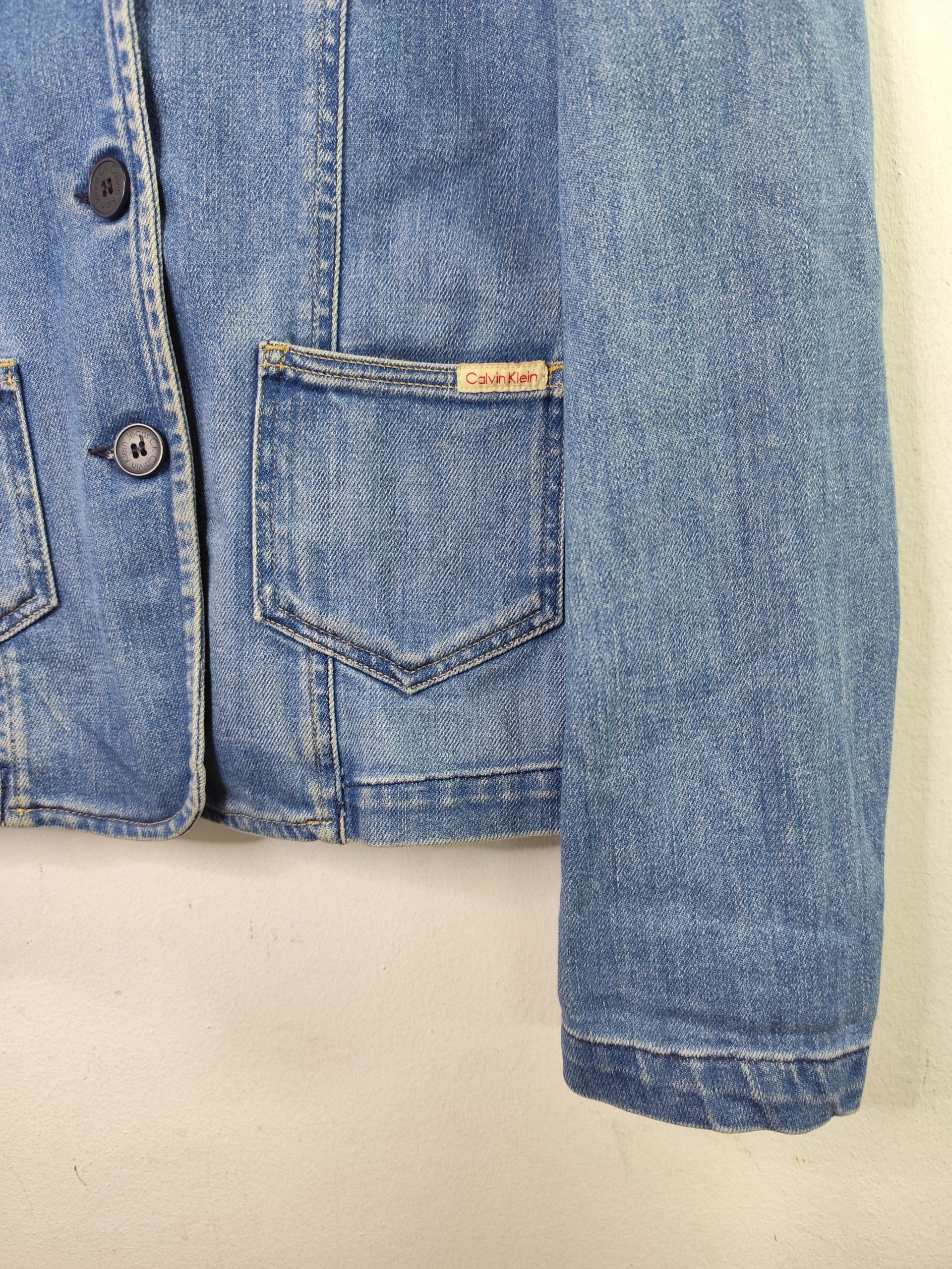 Calvin Klein Jeans Vintage 00s Y2K Denim Jacket Light Blue M - Imagen 3