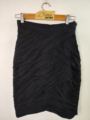 Falda negra de tubo corta vintage 90s XS