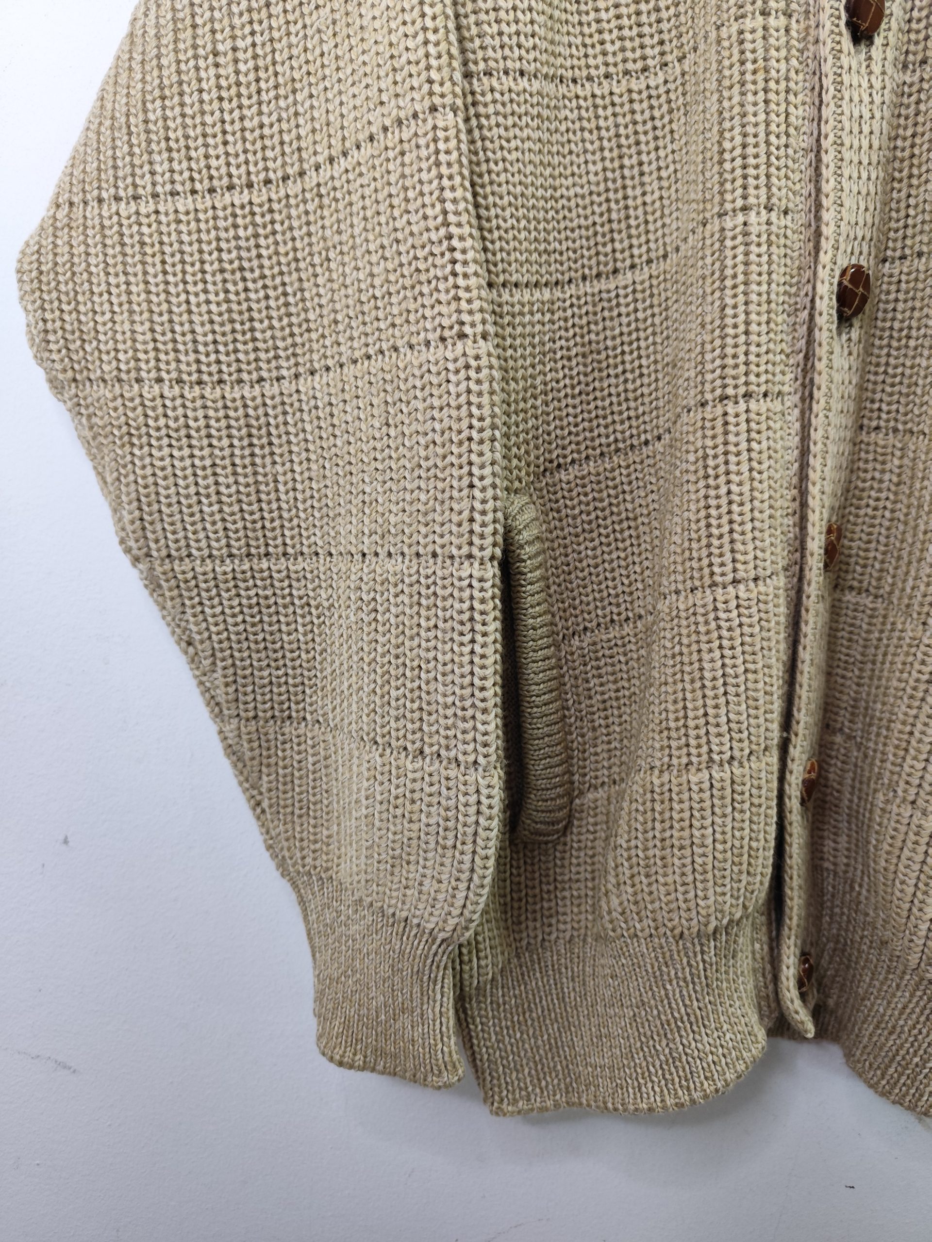 Ermenegildo Zegna Knitted cardigan vintage Wool & Beige XL XXL - Imagen 3