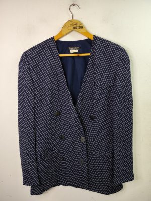 Giorgio Armani Vintage Spotted Blazer Navy blue & White Dots XL XXL