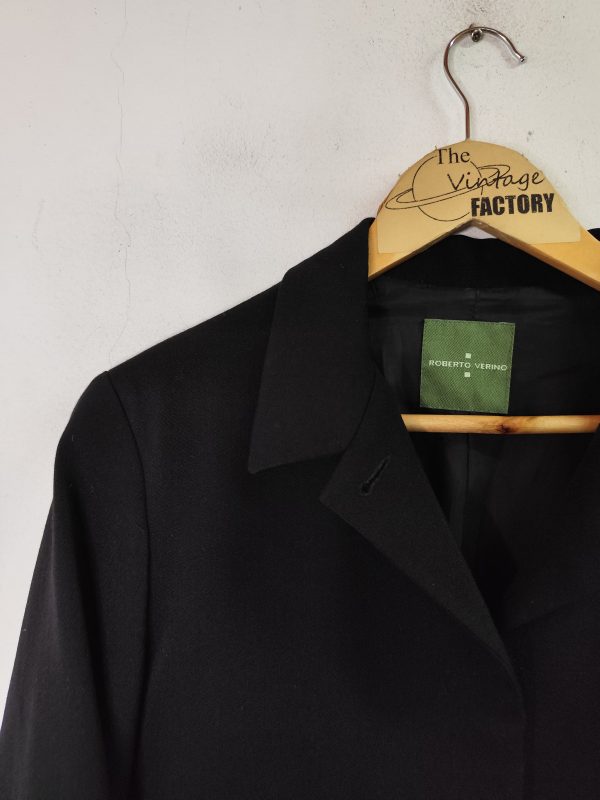 Roberto Verino Wool Black Blazer & Buttons L - Imagen 2