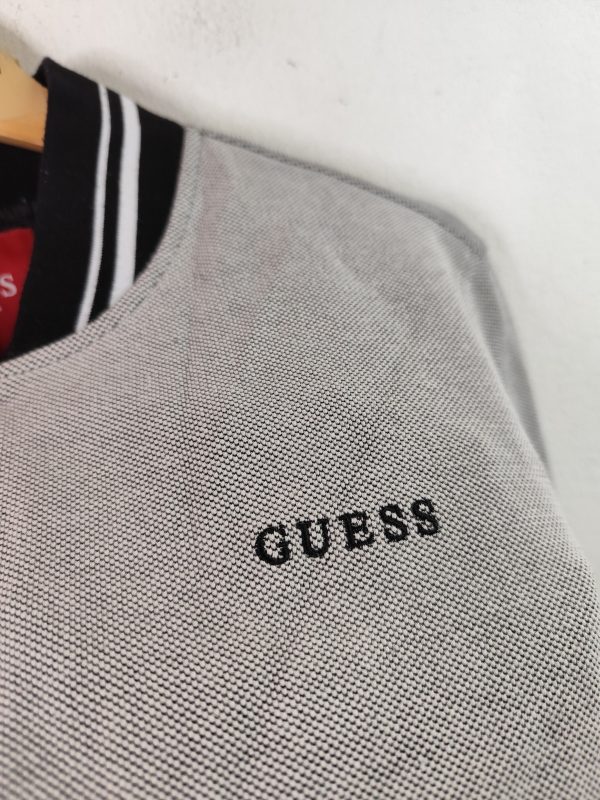 Guess Vintage 00s Y2K Sport Jacket Light Gray & Zipper S M - Imagen 3