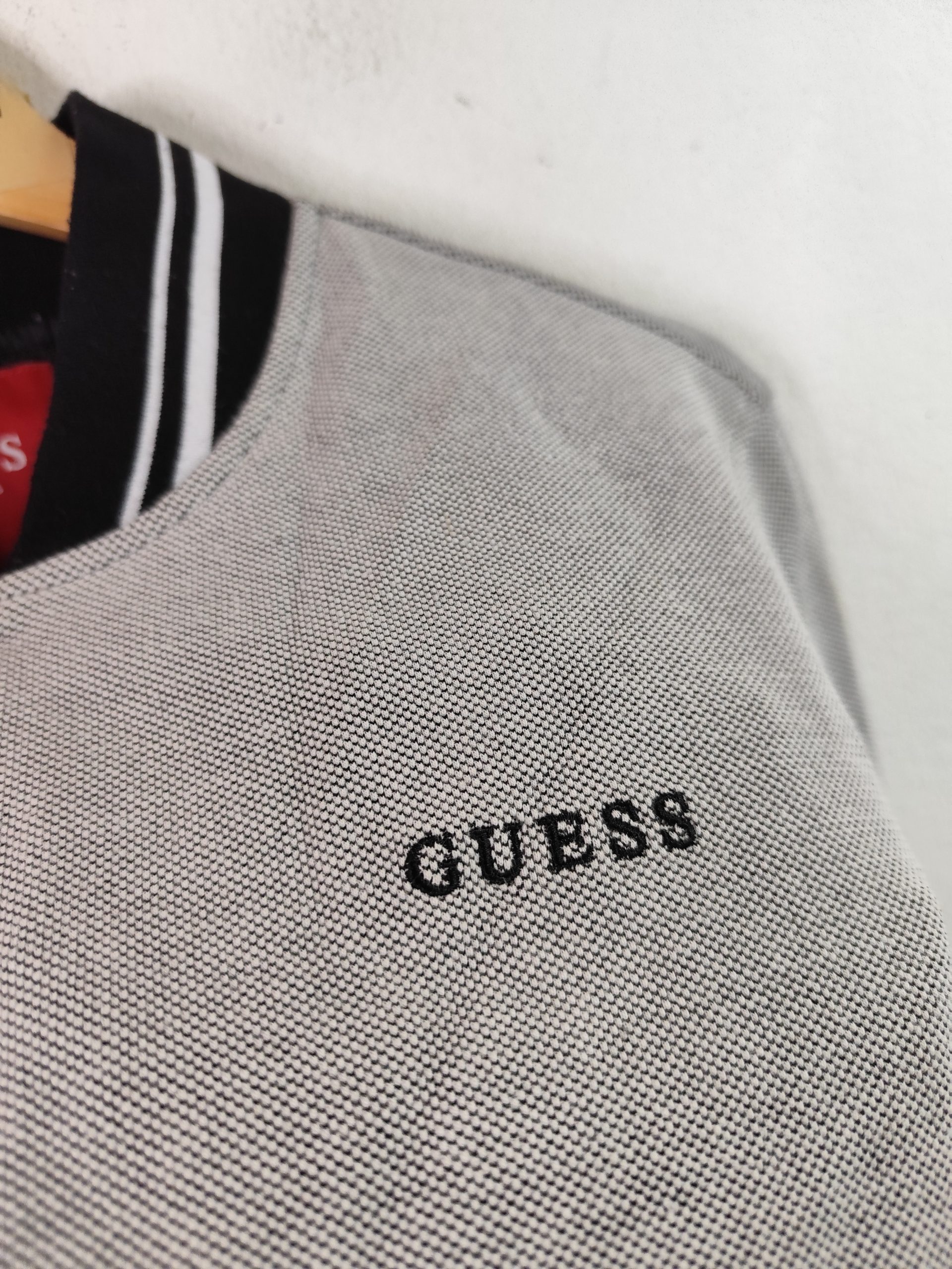 Guess Vintage 00s Y2K Sport Jacket Light Gray & Zipper S M - Imagen 3