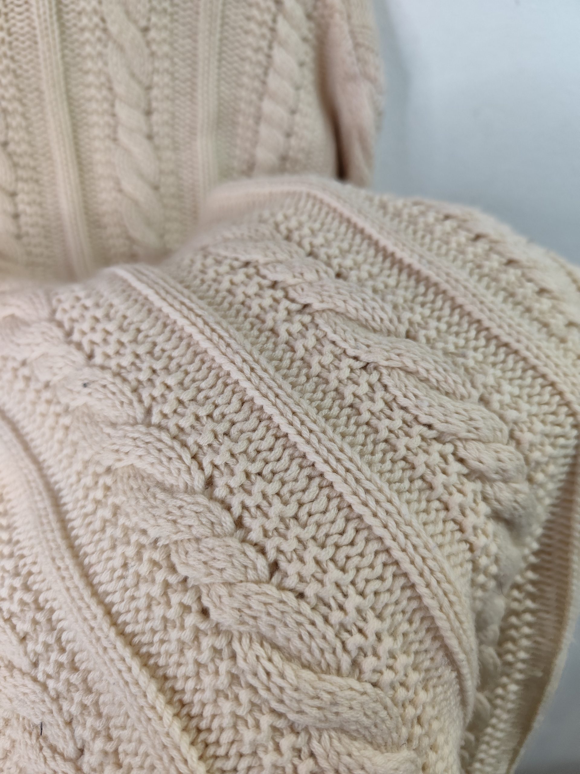 Burberry Brit Knitted Dress Wool & Cashmere Cream White Oversized L - Imagen 7